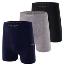 Kit 3 Cuecas Boxer Sem Costura Microfibra Plus Size Trifil - CE4411