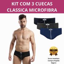 Kit 3 Cuecas Clássicas em Microfibra Conforto e Elegância em Cada Peça