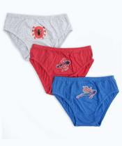 Kit 3 Cuecas Infantil Homem Aranha Marvel Tam 2 a 12-97409