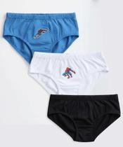 Kit 3 Cuecas Infantil Homem Aranha Tam 2 a 12 Azul-85073