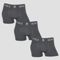 Kit 3 Cuecas Infantil Polo Wear Sem Costura Lisa Poliéster