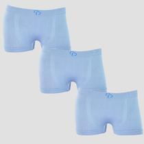 Kit 3 Cuecas Infantil RP Sem Costura Lisa Poliéster