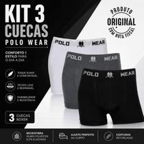 Kit 3 Cuecas Masculinas Box Microfibra Polo Wear Kit 3 Cuecas Masculinas Box Microfibra Polo Wear