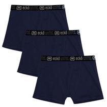 Kit 3 Cuecas Masculinas Boxer Cotton Basic Ecko Unltd Azul Kit 3 Cuecas Masculinas Boxer Cotton Basic Ecko Unltd Azul