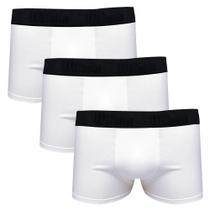 Kit 3 Cuecas Masculinas Boxer Cotton Basic Wilson Branco