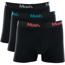 Kit 3 Cuecas Masculinas Boxer Elástico Algodão Basic 110.16 Mash Kit 3 Cuecas Masculinas Boxer Elástico Algodão Basic 110.16 Mash