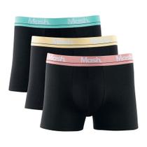 Kit 3 Cuecas Mash Boxer Cotton Elástico Bordado Kit 3 Cuecas Mash Boxer Cotton Elástico Bordado