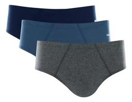 Kit 3 Cuecas Mash Slip Algodão Masculina Tradicional 010.20 Kit 3 Cuecas Mash Slip Algodão Masculina Tradicional 010.20