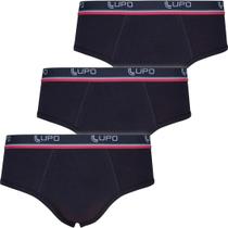 Kit 3 Cuecas Original Lupo Slip Cavada Confortável Masculina Em Algodão Atacado Adulto 524