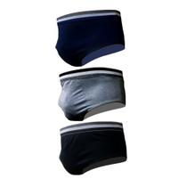 Kit 3 Cuecas Plus Size Modelo SLIP 100% Algodão Anti-Alérgico Extra Grande Kit 3 Cuecas Plus Size Modelo SLIP 100% Algodão Anti-Alérgico Extra Grande