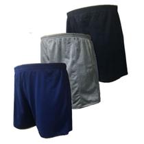 Kit 3 cuecas plus size samba-canção malha 100% algodão extra grande