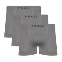 Kit 3 Cuecas Polo Boxer Microfibra Cinza - POLO STAR