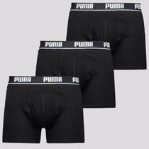 Kit 3 Cuecas Puma Boxer Algodão Preta