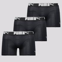 Kit 3 Cuecas Puma Boxer Preta