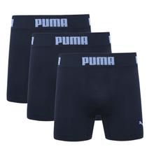 Kit 3 Cuecas Puma Boxer Sem Costura Poliamida Respirável