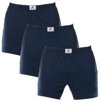 Kit 3 Cuecas samba canção 100% algodão com abertura Keeper