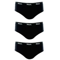 Kit 3 Cuecas Slip 100% Algodão Mash - Preto Kit 3 Cuecas Slip 100% Algodão Mash - Preto