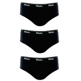 Kit 3 Cuecas Slip 100% Algodão Mash - Preto