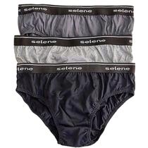 Kit 3 Cuecas Slip Adulto Algodão Selene 11900 Kit 3 Cuecas Slip Adulto Algodão Selene 11900
