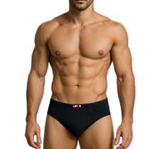 Kit 3 Cuecas Slip Algodao Adulto Lipys - Ref310 Tamanho:GCor:PretoGenero:Masculino Kit 3 Cuecas Slip Algodao Adulto Lipys - Ref310 Tamanho:GCor:PretoGenero:Masculino