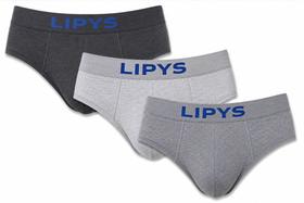 kit 3 Cuecas Slip Algodao Adulto Mescla Lipys - Ref340 Tamanho:GCor:PretoGenero:Masculino kit 3 Cuecas Slip Algodao Adulto Mescla Lipys - Ref340 Tamanho:GCor:PretoGenero:Masculino