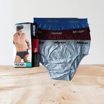 Kit 3 Cuecas Slip Algodão Cós Exposto Personalizado Marxan