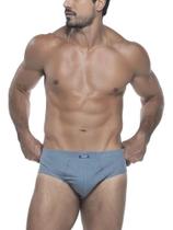 Kit 3 Cuecas Slip Algodão Lateral Canelado Adulto Torp 7006 Kit 3 Cuecas Slip Algodão Lateral Canelado Adulto Torp 7006