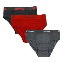 Kit 3 Cuecas Slip Cós largo Juvenil 100% Algodão Nawes N10 casapaula Kit 3 Cuecas Slip Cós largo Juvenil 100% Algodão Nawes N10 casapaula
