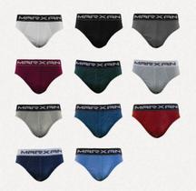 Kit 3 Cuecas Slip Cós Marxan Algodão Liso Canelado Plus Size Kit 3 Cuecas Slip Cós Marxan Algodão Liso Canelado Plus Size