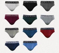 Kit 3 Cuecas Slip Cós Marxan Algodão Liso Plus Size GG3 Kit 3 Cuecas Slip Cós Marxan Algodão Liso Plus Size GG3