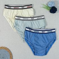 Kit 3 Cuecas Slip Infantil 01 a 06 Anos: Cores Sortidas Kit 3 Cuecas Slip Infantil 01 a 06 Anos: Cores Sortidas