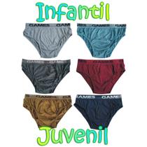 Kit 3 Cuecas Slip Infantil Juvenil 100% Algodão de Qualidade Kit 3 Cuecas Slip Infantil Juvenil 100% Algodão de Qualidade