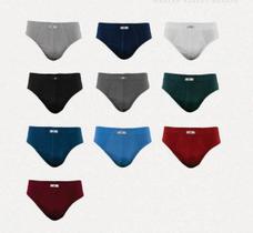 Kit 3 Cuecas Slip Marxan Algodão Liso Canelado Plus Size GG3