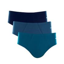 Kit 3 Cuecas Slip Mash 010.20 Elástico Embutido Algodão