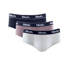 Kit 3 Cuecas Slip Mash Adulto Em Cotton Kit 3 Cuecas Slip Mash Adulto Em Cotton