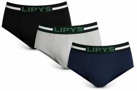 Kit 3 Cuecas Slip Microfibra Personal Lipys - Ref420 Tamanho:GGCor:PretoGenero:Masculino Kit 3 Cuecas Slip Microfibra Personal Lipys - Ref420 Tamanho:GGCor:PretoGenero:Masculino