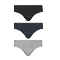 Kit 3 Cuecas Slip Preto/Marinho/Mescla Selene 11910.001 Kit 3 Cuecas Slip Preto/Marinho/Mescla Selene 11910.001