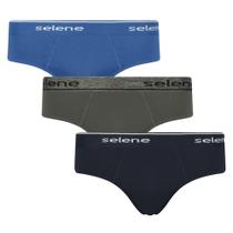 Kit 3 Cuecas Slip Selene Masculina
