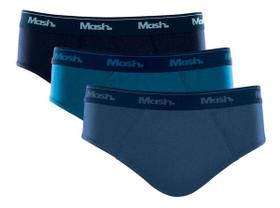 Kit 3 Cuecas Slip Tradicional Box Algodão Cotton Mash Kit 3 Cuecas Slip Tradicional Box Algodão Cotton Mash