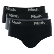 Kit 3 Cuecas Slip Tradicional Elastico Largo Mash 113.06 Kit 3 Cuecas Slip Tradicional Elastico Largo Mash 113.06
