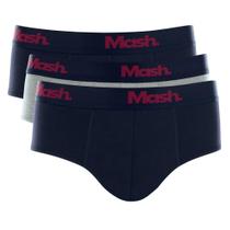 Kit 3 Cuecas Slip Tradicional Elastico Largo Mash 113.06 Kit 3 Cuecas Slip Tradicional Elastico Largo Mash 113.06