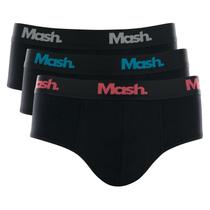 Kit 3 Cuecas Slip Tradicional Elastico Largo Mash 113.06 Kit 3 Cuecas Slip Tradicional Elastico Largo Mash 113.06