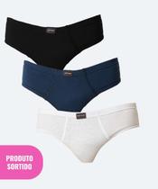 Kit 3 Cuecas Sortidas Slip Masculina Básicas Underwear-91862 Kit 3 Cuecas Sortidas Slip Masculina Básicas Underwear-91862