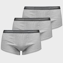 Kit 3 Cuecas Sunga Lupo Basic Algodão com Elastano Cinza