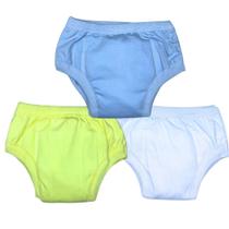 Kit 3 Cuecas Treinamento Desfralde Bebê Infantil Azul/Brnc/A