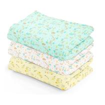 Kit 3 Cueiro Bebê Flanelado Grande Estampado Manta 100% Algodão