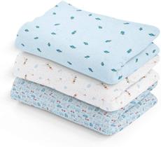 Kit 3 cueiro manta flanelado grande aconchego bebe infantil