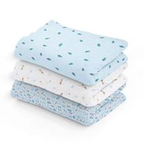 Kit 3 Cueiro Manta Flanelado Grande Aconchego Bebe Infantil