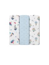 Kit 3 Cueiros Bebê Estampado 100% Algodão Bublim Kit 3 Cueiros Bebê Estampado 100% Algodão Bublim