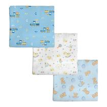 Kit 3 Cueiros Bebê Flanelado Grande 1,00M X 0,80M Estampado 100% Algodão Berçinho Cor:Masculino Kit 3 Cueiros Bebê Flanelado Grande 1,00M X 0,80M Estampado 100% Algodão Berçinho Cor:Masculino